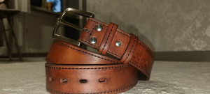 Ремень из натуральной кожи (прошитый)