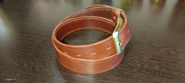 Ремень из натуральной кожи (прошитый)