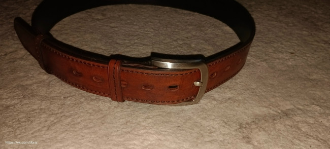 Ремень из натуральной кожи (прошитый)